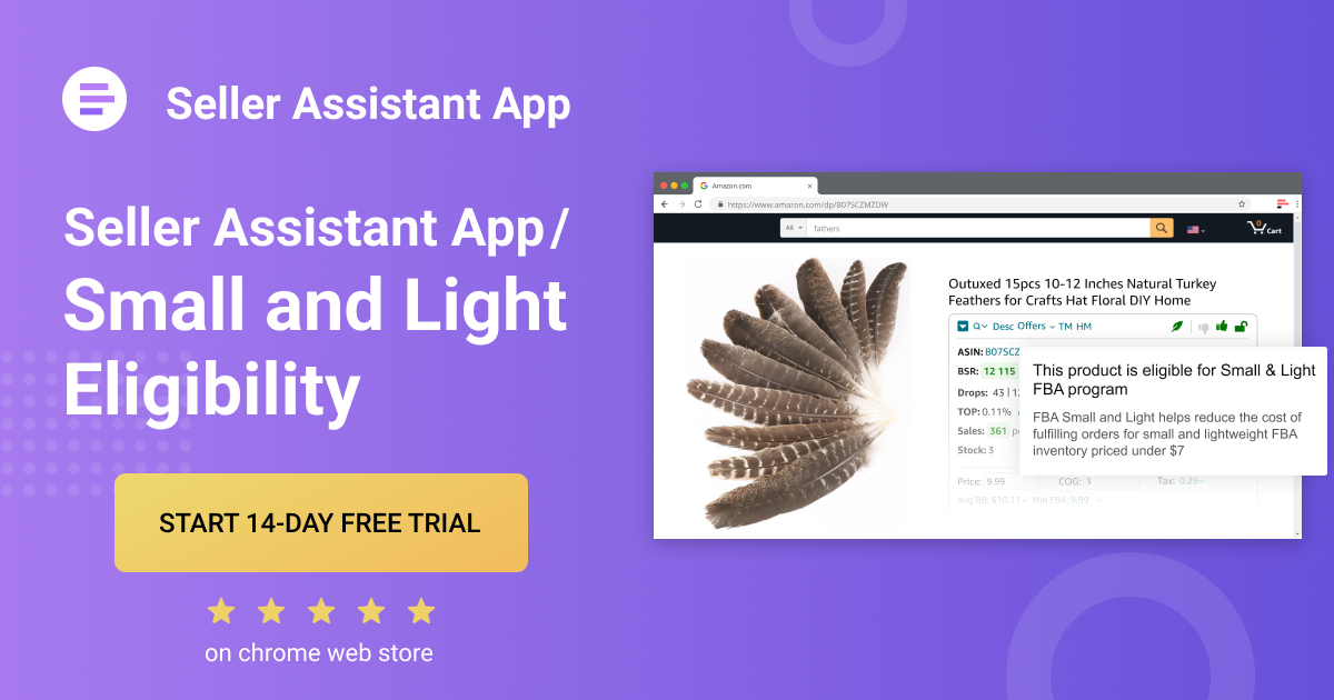 Amazon FBA Small & Light Calculator and Eligibility Checker by Seller Assistant App
